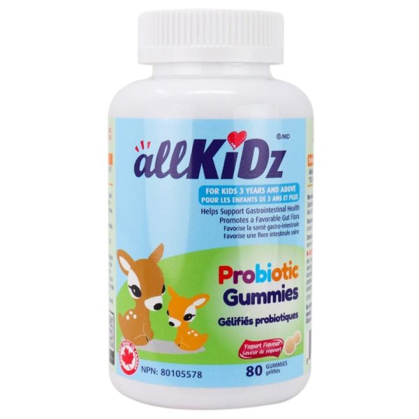 Allkidz - probiotic gummies : yogurt flavour - 80 gummies Online