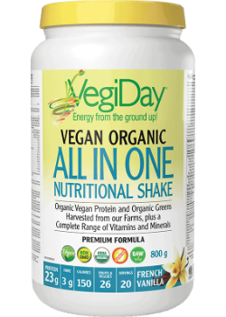 Vegiday - vegan organic all-in-one nutritional shake : french vanilla - 860 g Online now