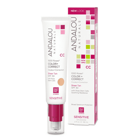 Andalou naturals - sensitive 1000 roses cc color + correct sheer tint spf 30 -  58 ml Online