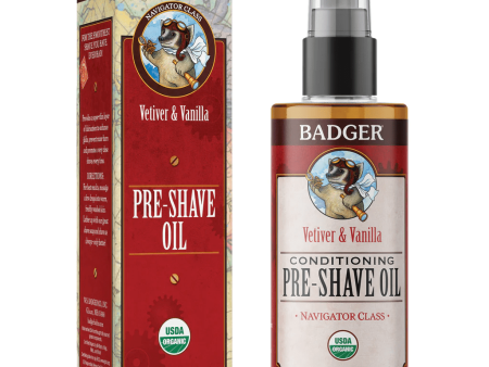 Badger - pre-shave oil extra virgin olive oil & baobab oil certified organic 59 ml Online Hot Sale