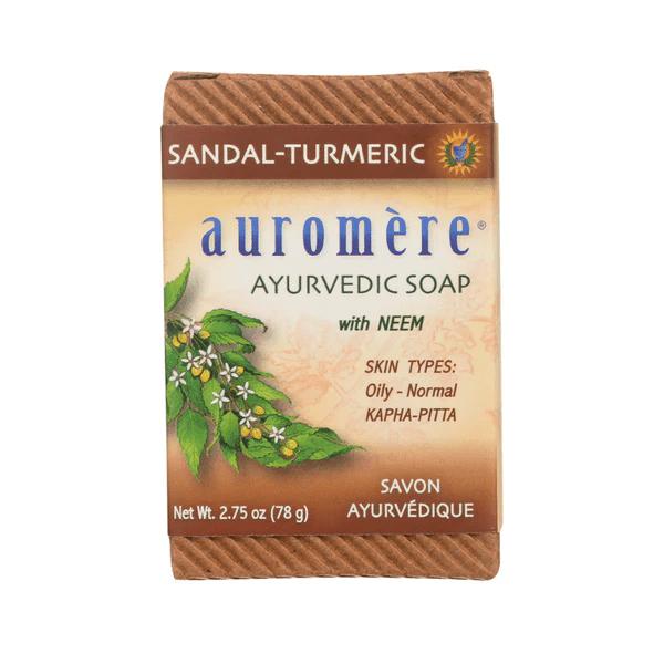 Auromère - ayurvedic bar soap sandal-turmeric - 78g on Sale