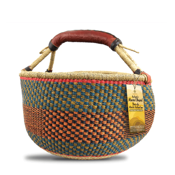 Alaffia - handwoven african grass basket - round w  1 handle Sale