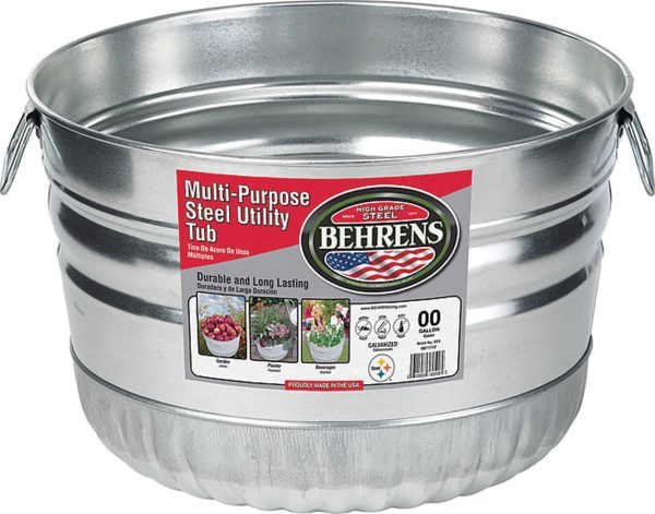 Behrens Manufacturing - Galvanized Steel Utility Basket Tub Online