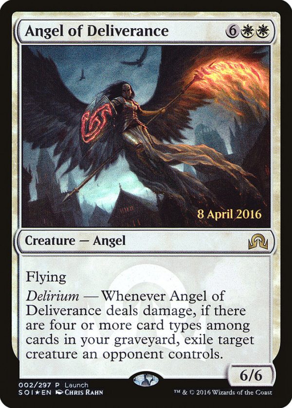 Angel of Deliverance (Prerelease) [Shadows over Innistrad Promos] Online Sale