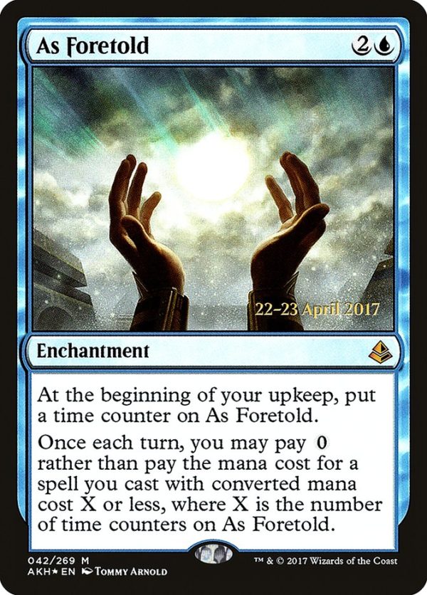 As Foretold [Amonkhet Prerelease Promos] For Sale