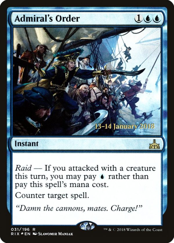 Admiral s Order [Rivals of Ixalan Prerelease Promos] on Sale